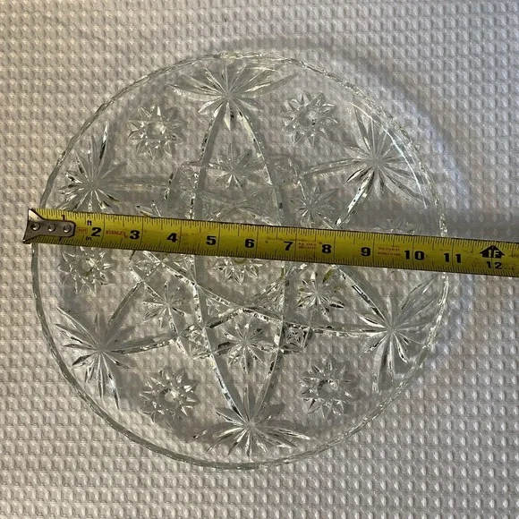 Anchor Hocking Vintage EAPC Star of David 11" Round Platter/Serving Tray - Picture 3 of 3